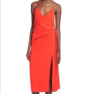 C/MEO COLLECTIVE red wrap dress